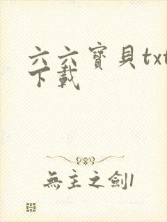 六六宝贝txt下载