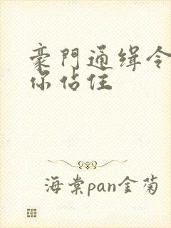 豪门通缉令老婆你站住