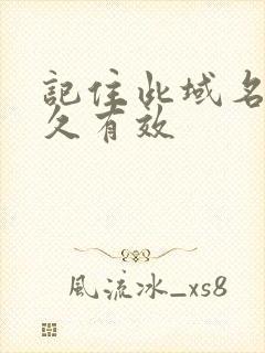 记住此域名记永久有效