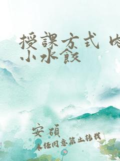 授课方式 肉馅小水饺