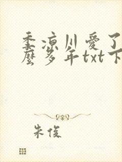 季凉川爱了你这么多年txt下载