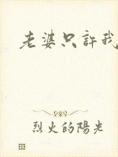 老婆只许我宠你