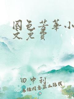 国色芳华小说全文免费