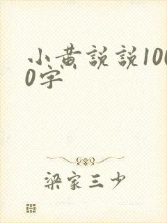 小黄说说1000字