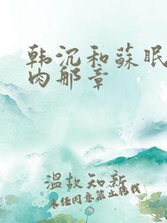 韩沉和苏眠的肉肉那章