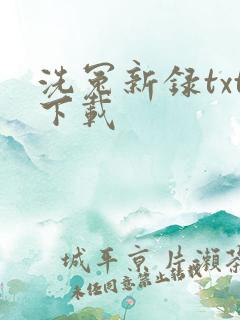 洗冤新录txt下载