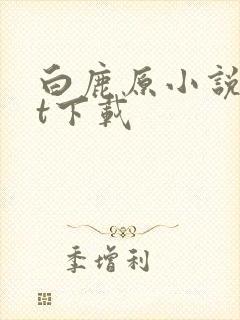 白鹿原小说txt下载