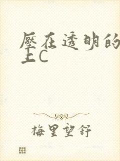 压在透明的玻璃上C