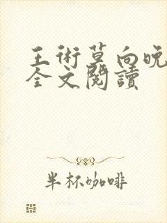 王术莫向晚小说全文阅读