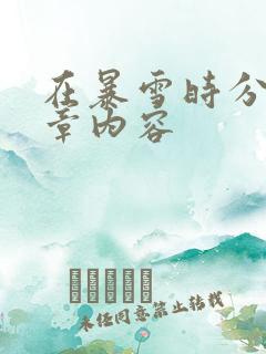 在暴雪时分54章内容