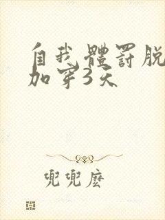 自我体罚脱一次加穿3天