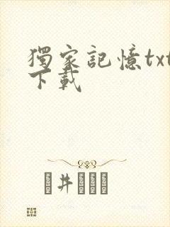 独家记忆txt下载