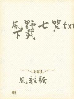 风野七咒txt下载