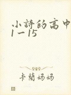 小诗的高中日记1一15