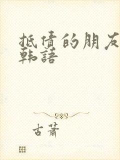 抵债的朋友麦子韩语