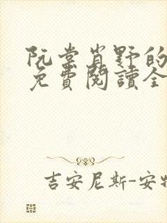 阮棠肖野的小说免费阅读全文