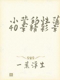 小莹的性荡生活40章精彩章节