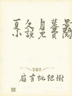 夏久月慕景深的小说免费阅读