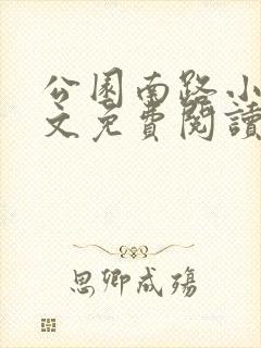 公园南路小说全文免费阅读