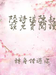 陆诗琪陈叔的小说免费阅读最新