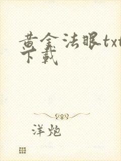 黄金法眼txt下载