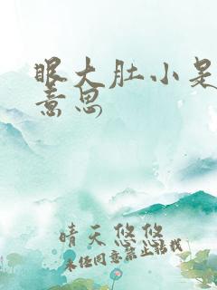 眼大肚小是什么意思