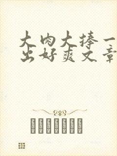 大肉大捧一进一出好爽文章