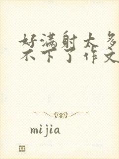 好满射太多了装不下了作文