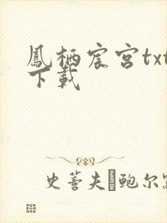 凤栖宸宫txt下载