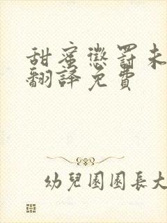 甜蜜惩罚未增删翻译免费