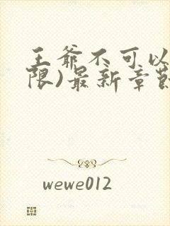 王爷不可以!(限)最新章节