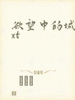 欲望中的城市txt