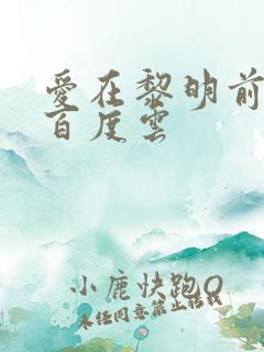 爱在黎明前降落百度云