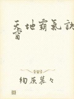 天地霸气诀无弹窗