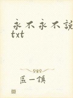 永不永不说再见txt