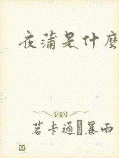 夜蒲是什么
