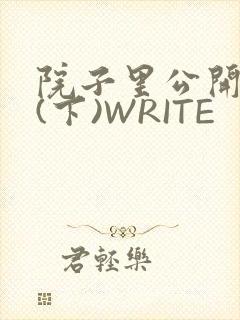 院子里公开惩戒(下)WRITE