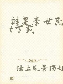 谁是李世民txt下载