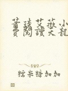 萧琰艾薇小说免费阅读天龙殿