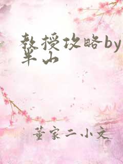 教授攻略by经半山