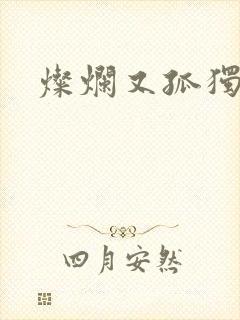 灿烂又孤独的神