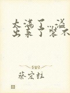 太满了...溢出来了装不下了