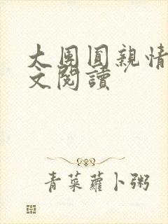 大团圆亲情会全文阅读