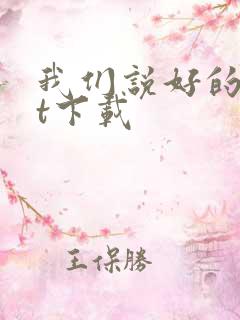 我们说好的txt下载