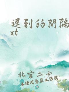 迟到的间隔年txt