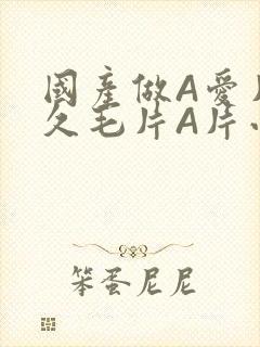 国产做A爱片久久毛片A片小说