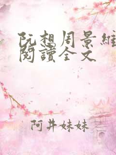 阮想周景维免费阅读全文