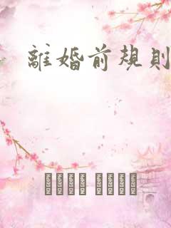 离婚前规则歌曲