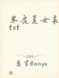 半夜美女来敲门txt