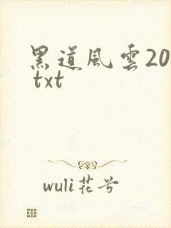 黑道风云20年 txt